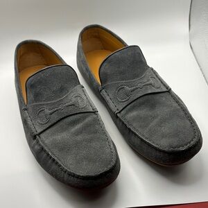 Gucci Charcoal Suede Loafers